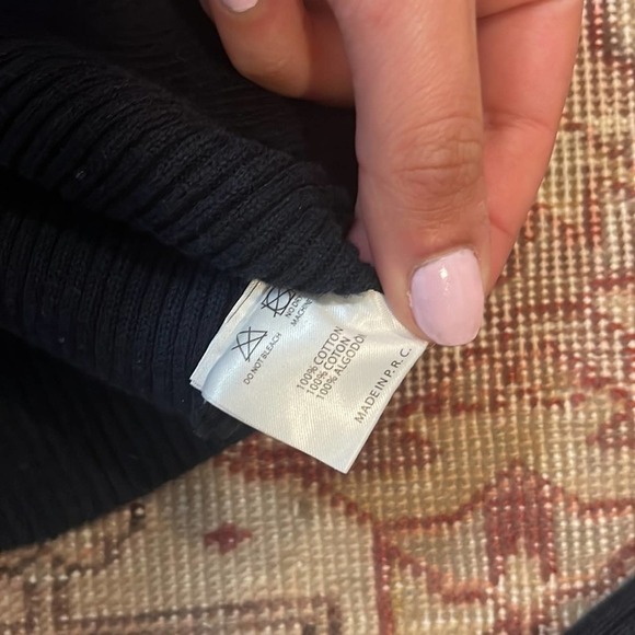 Brandy Melville Milena V Neck Sweater navy blue - Picture 8 of 10